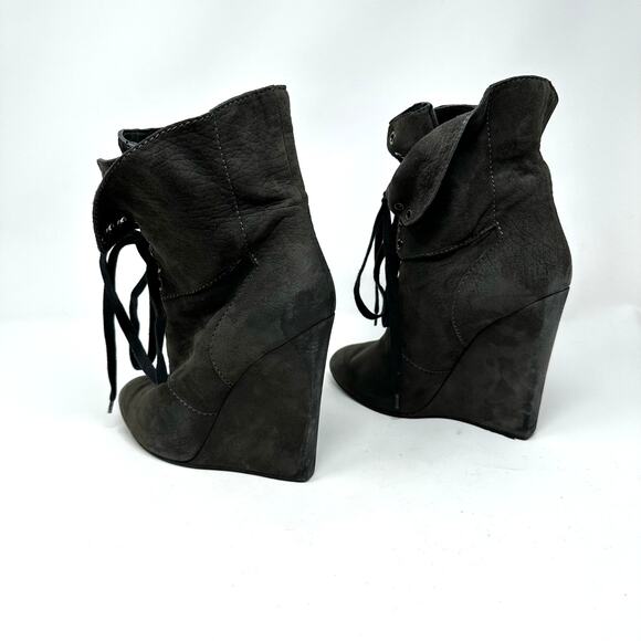Giuseppe Zanotti for Thankoon Wedge Boot with Lace Up Flap - Picture 6 of 12